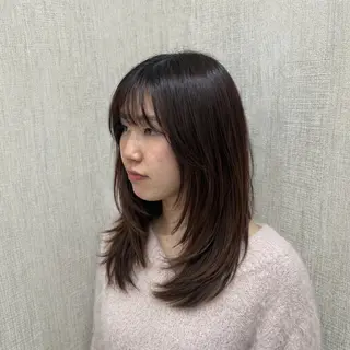 セミロング 店長✨レイヤー✖️ 髪質改善✖️韓国ヘアのヘアスタイル