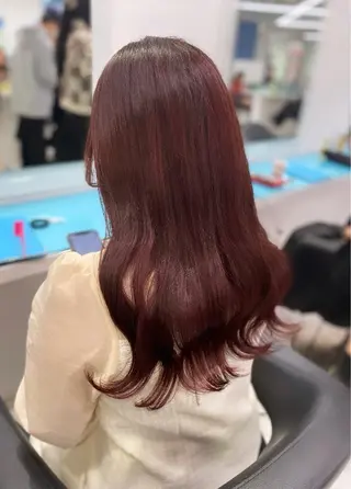 ロング カラー ガーリー♡女の子っぽ ヘア♡ピンクカラー♡のヘアスタイル