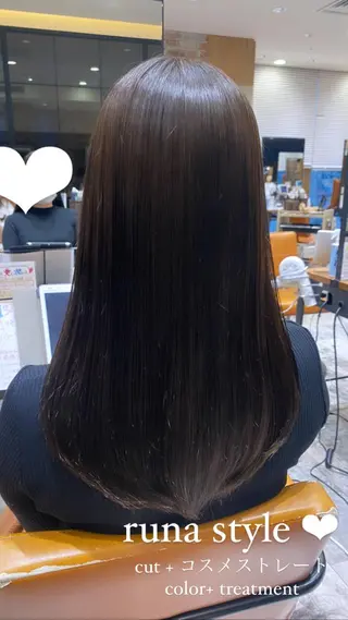 セミロング カラー 顔周り/くびれヘア 韓国ヘア💕風間るなのヘアスタイル