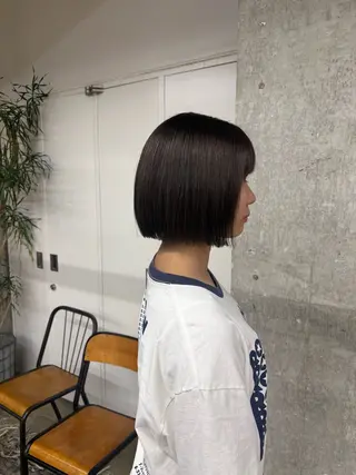 ミディアム 松井ゆら/ 酸性ストレート/暖色のヘアスタイル