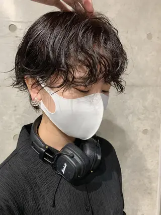 ショート パーマ ボブパーマコテ巻き風 パーマNo1深江秀平のヘアスタイル