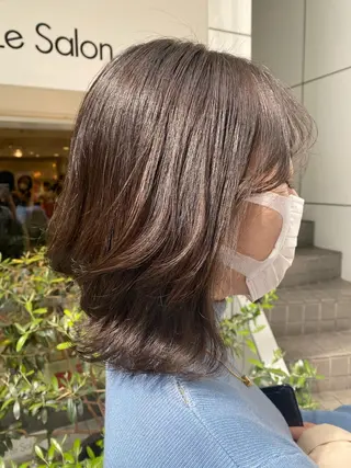 ミディアム カラー ヘアアレンジ マツエク・マツパ Noah's　Ark所属・透明感カラー🫧ヘア セット🫧松本菜月の眉毛・アイブロウイメージ