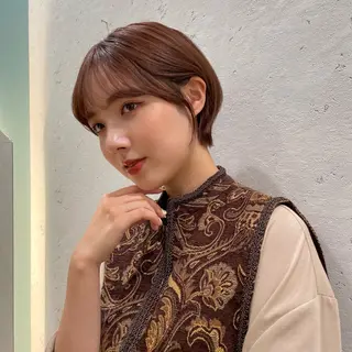 ショート カラー 💖ボブ/髪質改善 顔周りレイヤー/ユイのヘアスタイル