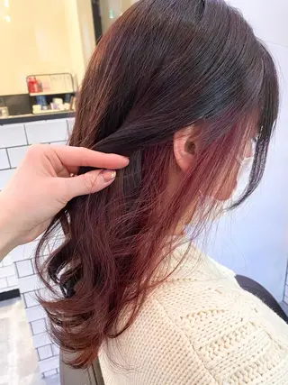 ミディアム 艶ピンク*ヘアセット 🌙shioriのヘアスタイル