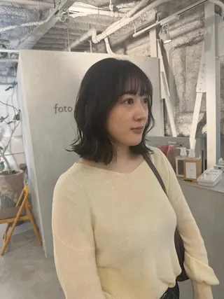 セミロング 顔周りcut・ご相談 ＝新宿しずく🇰🇷のヘアスタイル