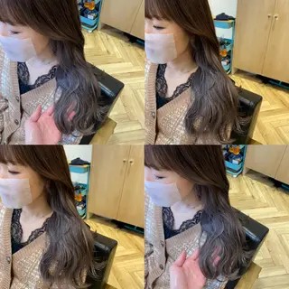 ロング カラー 艶カラー/韓国顔周り 🎀mamiのヘアスタイル