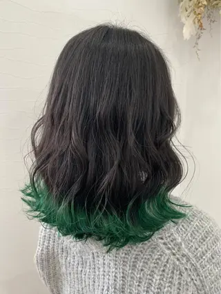 セミロング カラー Mintleaf 💛MAYUKOのヘアスタイル