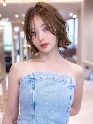 カラー 渋谷/レイヤーボブ・ 韓国ボブ特化/楓のヘアスタイル