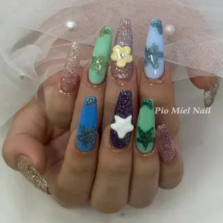 ネイル HANA 長さだしのネイルデザイン