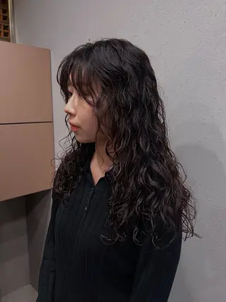 セミロング パーマ レイヤーカット/ パーマ‪/表参道のヘアスタイル