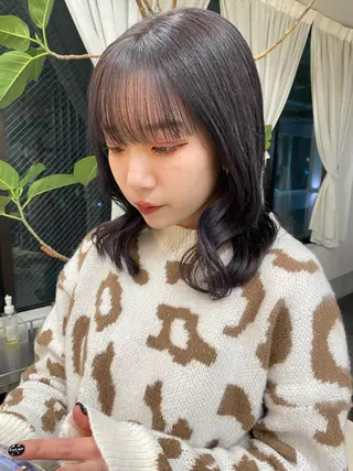 ロング カラー ヒカル/ミディアム パーマ/ロングパーマのヘアスタイル