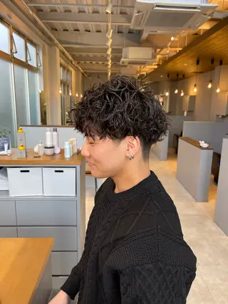 ショート パーマ 石原圭悟 /ショート/艶カラーのヘアスタイル