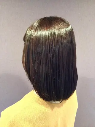 ミディアム カラー パーマ Annon プライベートサロンのヘアスタイル