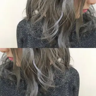 セミロング カラー パーマ ヘアアレンジ エグチ アキラのヘアスタイル