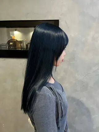 ロング カラー 中川 花菜のヘアスタイル