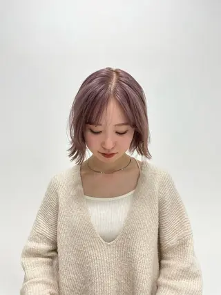 ミディアム カラー ケアパーマ/ケアブリ ーチdaisukeのヘアスタイル