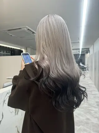 ロング カラー Maison 心斎橋店所属・メンズ特化パーマ/ ハイトーンブリーチのヘアスタイル