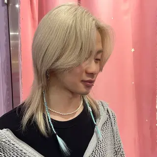 ヘアアレンジ メンズ 👽KINA👽 派手髪🦖💖✨のヘアスタイル