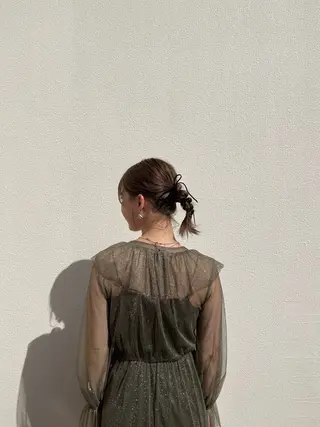 ミディアム レイヤー×透明感 ヘアセット/ミサトのヘアスタイル