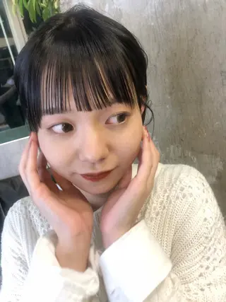 ショート レイヤー特化/小顔顔 周り/セノ/表参道のヘアスタイル