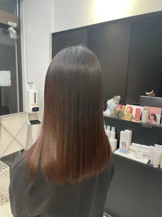 セミロング 笠原未稀/カット・ ブリーチ無しカラーのヘアスタイル