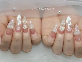 ネイル momo 長さだしのネイルデザイン