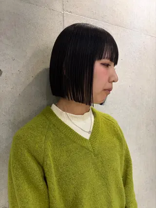 ショート カラー ヘアアレンジ ボブ艶モテカラー🫧 カリンのヘアスタイル