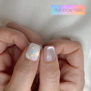 ネイル Rainbow nailsくろちゃんのネイルデザイン