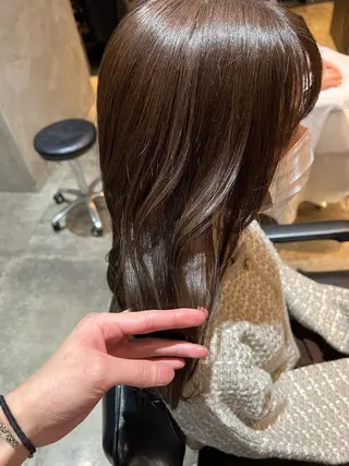 セミロング 韓国レイヤー🇰🇷 韓国研修◎渋谷カイトのヘアスタイル