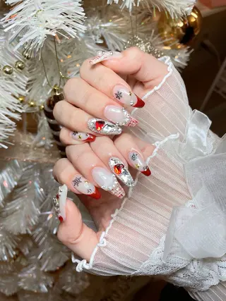 ネイル 23時まで❤︎韓国、 ワンホンネイルのネイルデザイン