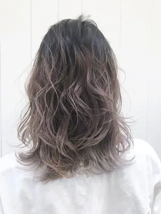 ミディアム カラー パーマ ヘアアレンジ ITbyALBUM 中野店のヘアスタイル