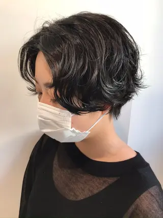 ショート カラー パーマ "小顔カット" Fuko.のヘアスタイル