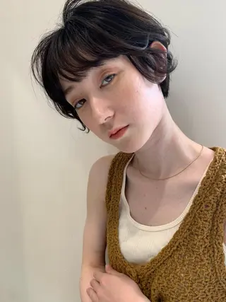 ショート カラー パーマ CEINE【セーヌ】 三軒茶屋のヘアスタイル
