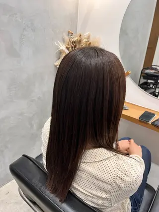 セミロング 新徳 りえのヘアスタイル