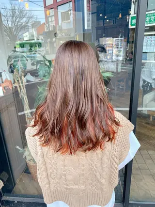 セミロング カラー サトウ コウキ  メンズのヘアスタイル