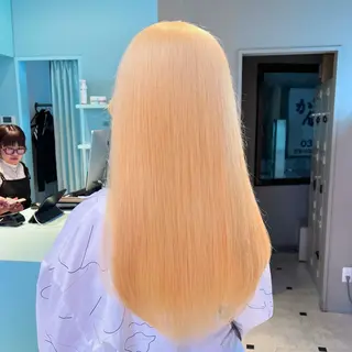 セミロング カラー ブリーチカラー 🩵MIZUKIのヘアスタイル