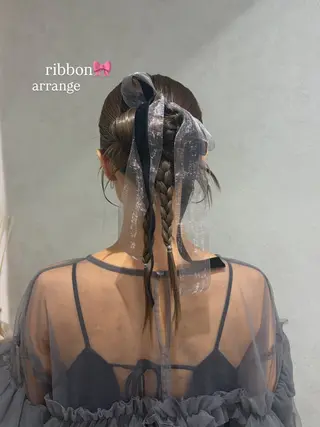 ヘアアレンジ monaヘアアレンジ 🎀/お呼ばれのヘアスタイル