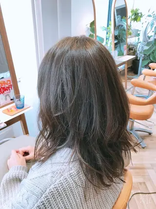 ミディアム カラー 中野 雅子のヘアスタイル