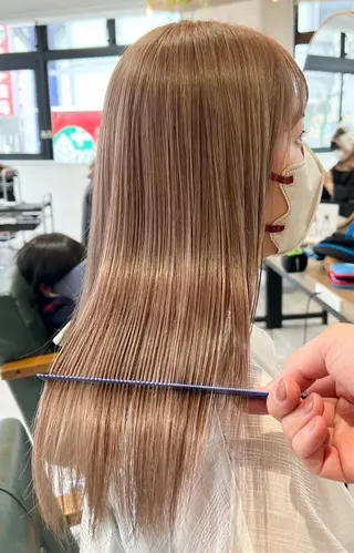 ロング カラー 髪質改善/美髪縮毛 ☘️大人ショートのヘアスタイル