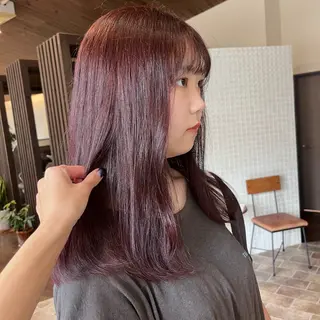 ロング カラー 中村 友香のヘアスタイル
