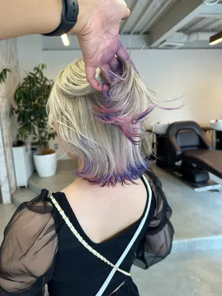 ショート カラー ハイトーン×似合わせ 🌱中川慎之介のヘアスタイル