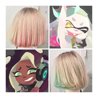 ショート カラー GARU-ガル-所属・TSUNO🦖 派手髪/オタク美容師のヘアスタイル