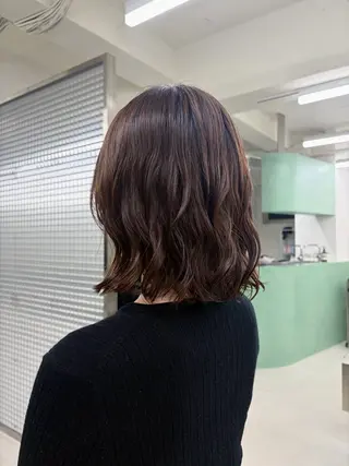 ミディアム パーマ ミディアム/ロング/ 表参道パーマのヘアスタイル