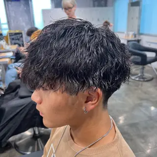 ショート カラー パーマ ヘアアレンジ メンズ キッズ 🔷横浜1のパーマ 職人🔷将太郎のヘアスタイル