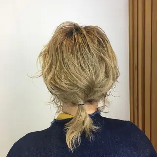 ヘアアレンジ ベージュ/インナー カラー🤍Rieのヘアスタイル