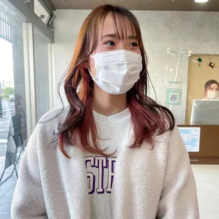 セミロング カラー 高橋 みく/ minim 暖色のヘアスタイル