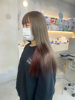 ロング カラー qulim所属・前橋 姫奈のヘアスタイル
