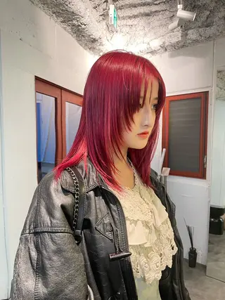 ミディアム カラー ヘアアレンジ ハッシュカット/ 韓国ヘア☽⋰mahoのヘアスタイル