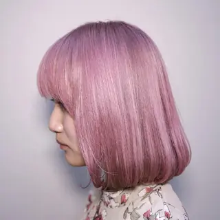 ミディアム カラー 艶髪✨ハイトーン ✨ホワイト✨北宗一郎のヘアスタイル