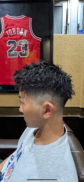ショート パーマ HIRO GINZA barber shop 横浜店所属・ヒロ銀座　無料 フェード　細内のヘアスタイル